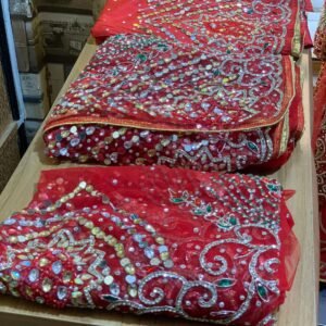 Red Luxury George Fabric