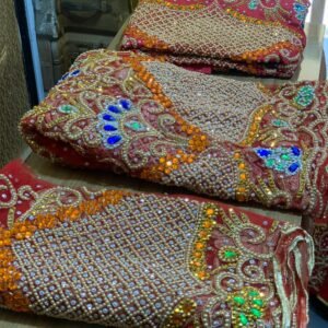 Red Luxury George Fabric