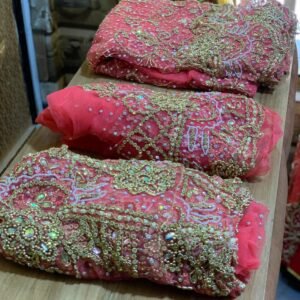 Red Luxury George Fabric