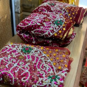 Red Luxury George Fabric