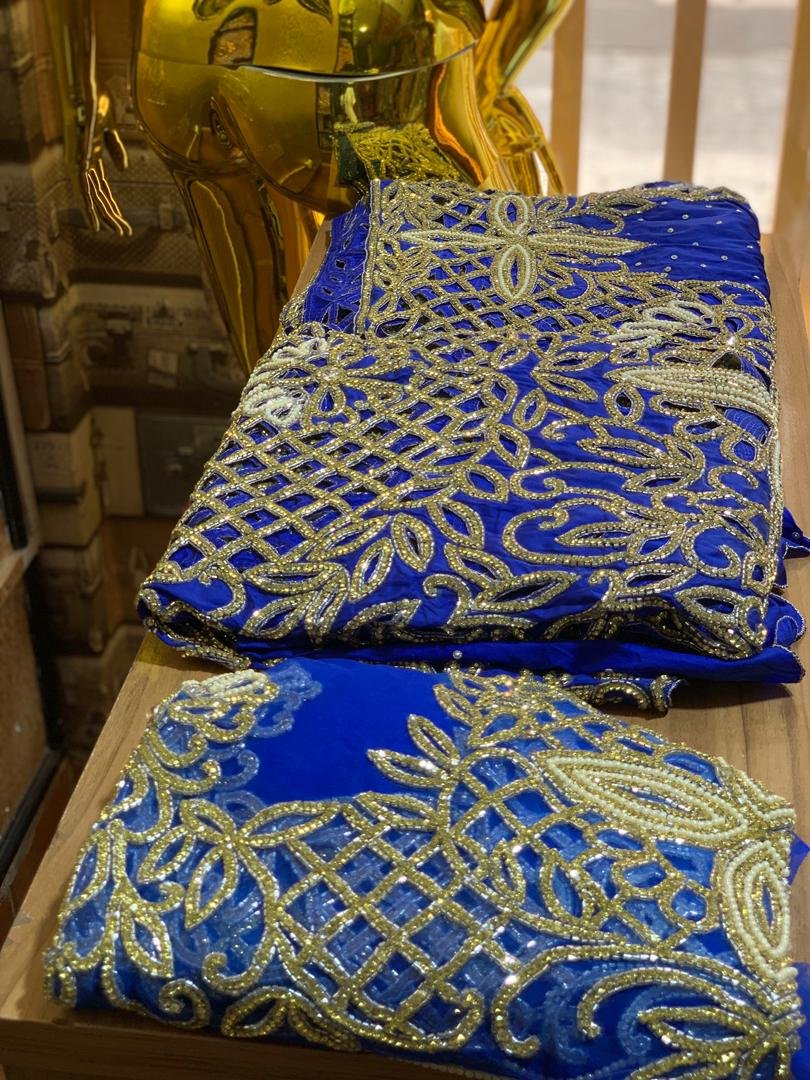 Blue Luxury George Fabric