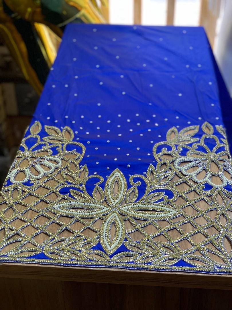 Blue Luxury George Fabric - Image 3