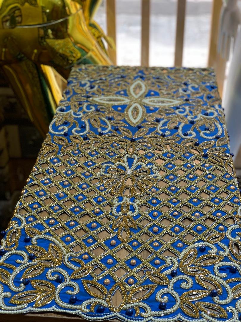 Blue Luxury George Fabric - Image 3