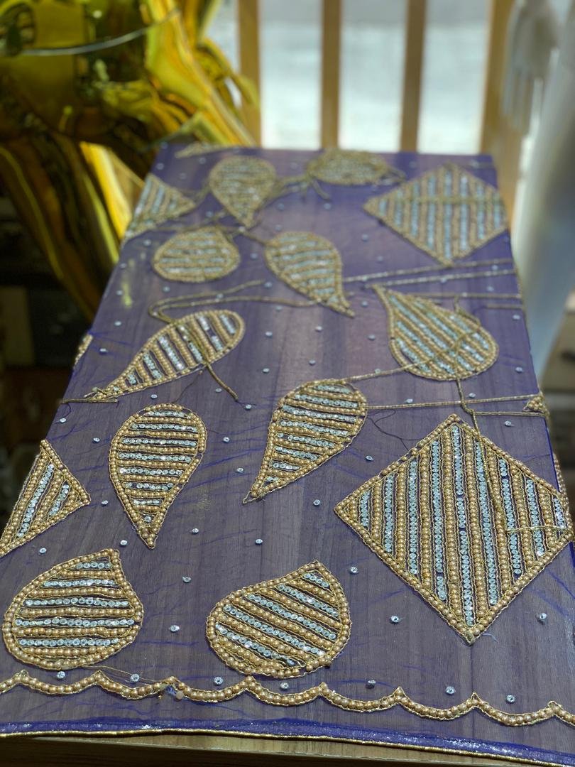 Blue Luxury George Fabric - Image 3