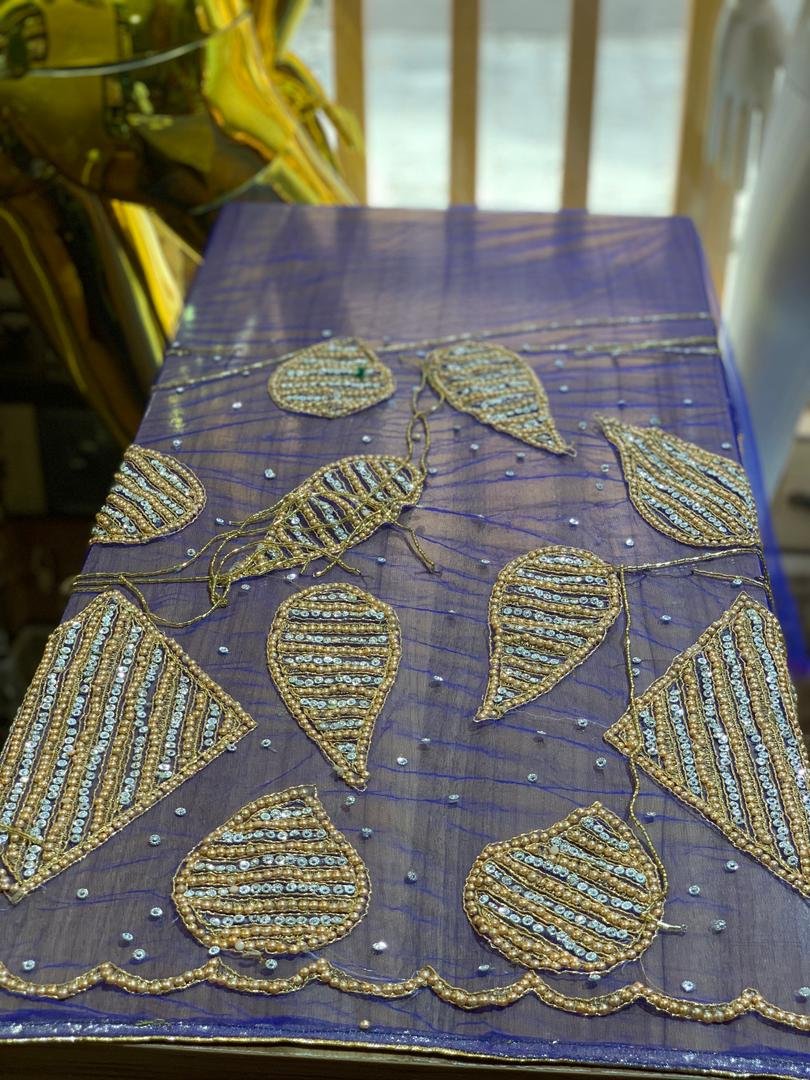 Blue Luxury George Fabric - Image 4