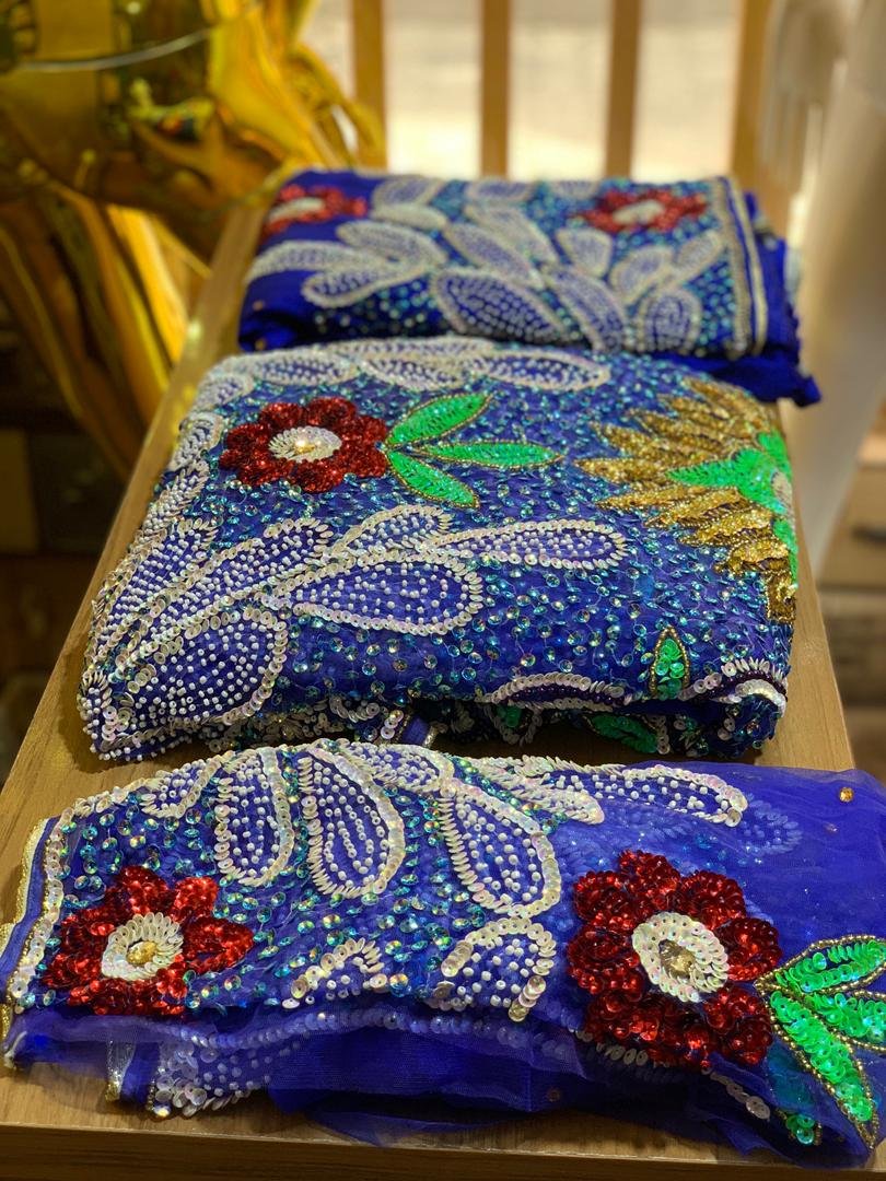 Blue Luxury George Fabric