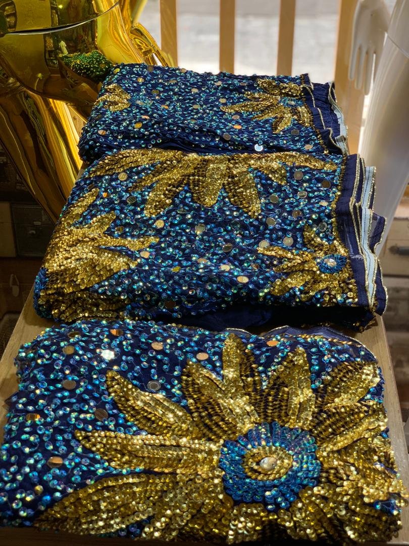 Blue Luxury George Fabric