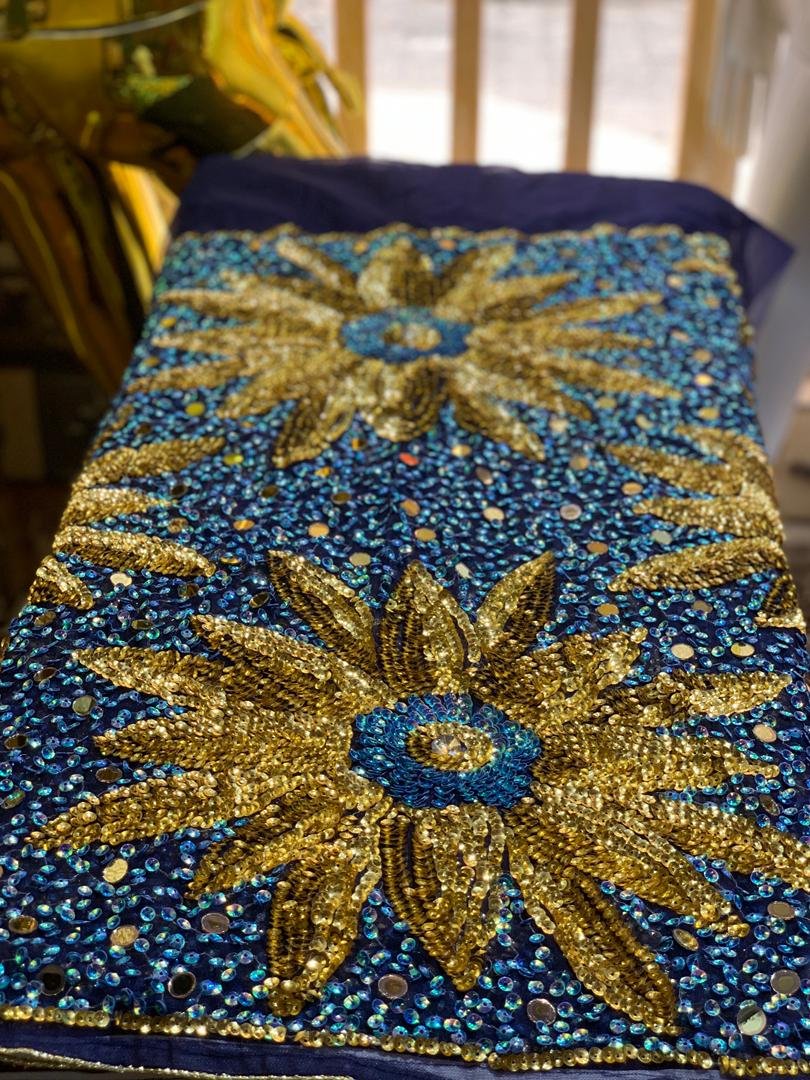 Blue Luxury George Fabric - Image 2