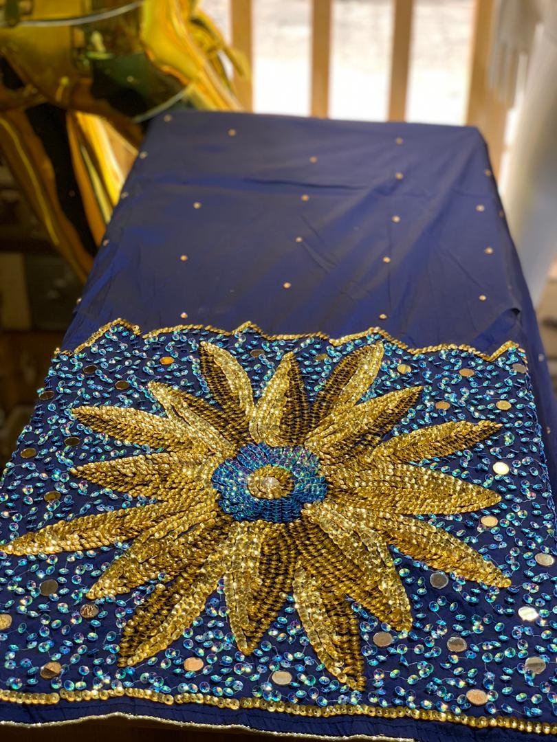 Blue Luxury George Fabric - Image 3