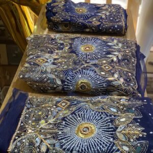 Navy Blue Luxury George Fabric