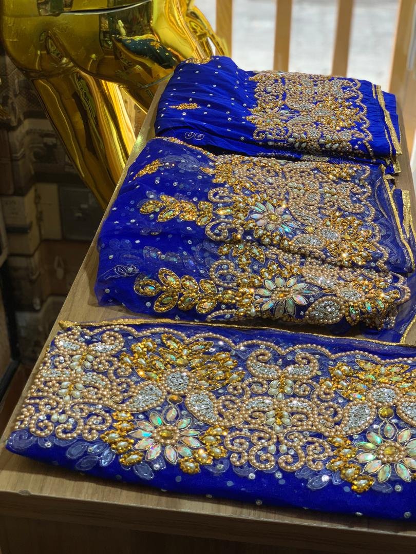 Blue Luxury George Fabric
