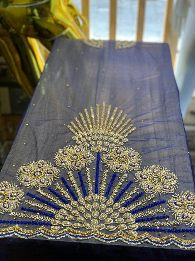 Navy Blue George Fabric - Image 3