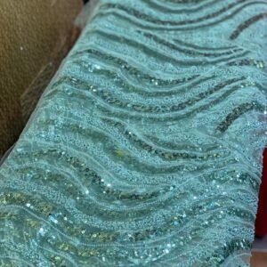 LUXURY GREEN BEADED LACE
