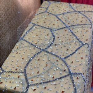 LUXURY GOLD CRYSTAL LACE