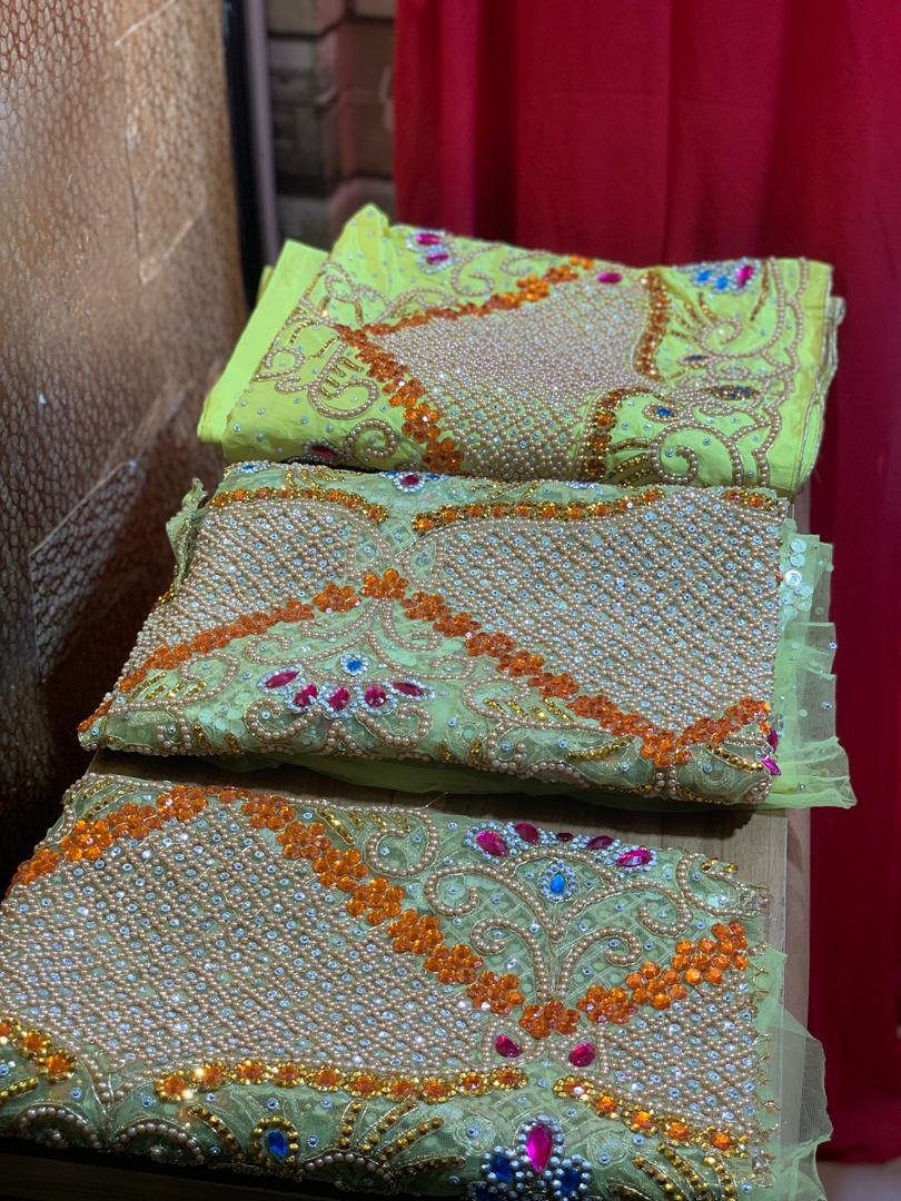 LUXURY YELLOW GEORGE FABRIC