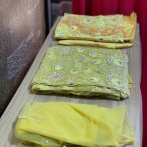 LUXURY YELLOW GEORGE FABRIC