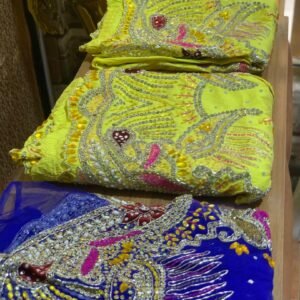 LUXURY YELLOW GEORGE FABRICS