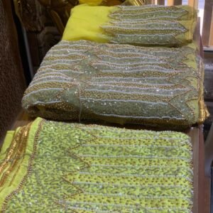 LUXURY YELLOW GEORGE FABRICS