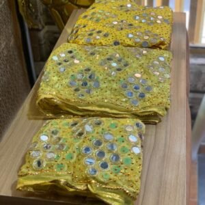 LUXURY YELLOW GEORGE FABRIC