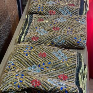 LUXURY BLACK GEORGE FABRIC