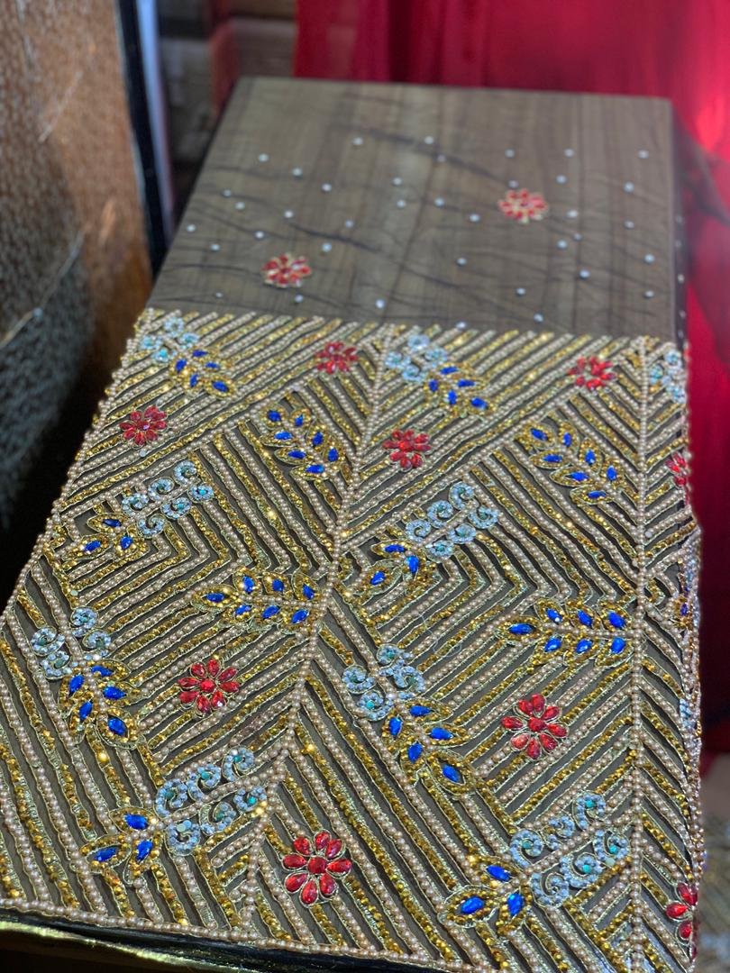 LUXURY BLACK GEORGE FABRIC - Image 3
