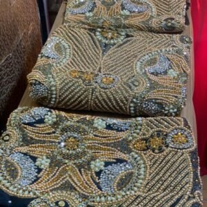 LUXURY BLACK GEORGE FABRIC