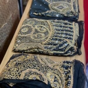 LUXURY BLACK GEORGE FABRIC