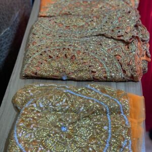 ORANGE GEORGE FABRIC