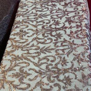 CREAME COLOR SEQUINED LACE