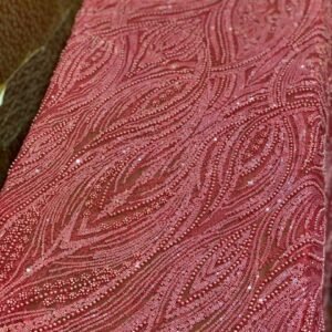 RED BEADED LACE